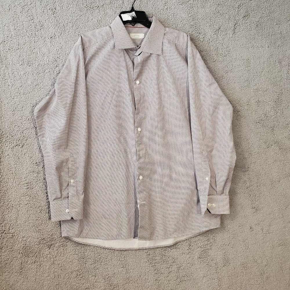 Light Gray Polo Shirt Long Sleeve XXL Men's Cotton
